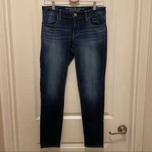 American Eagle Dark Wash Medium Rise Stretch Jeans